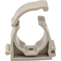 Опора для труб RTP одинарная, с защелкой, D25, серая 19750