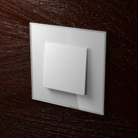 Однопостовая рамка CGSS стеклянная, белая Эстетика GL-P101-WCG