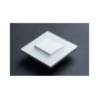 Однопостовая рамка CGSS стеклянная, белая Эстетика GL-P101-WCG