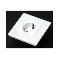 Однопостовая рамка CGSS стеклянная, белая Эстетика GL-P101-WCG