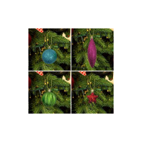 Набор ёлочных шаров Winter Glade с верхушкой, пластик, микс, 55 шт в упаковке 39055G136