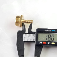 Наконечник латунный наружная резьба 1/2 х елочка 8 мм + хомут Профитт 4823440