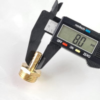 Наконечник латунный наружная резьба 1/2 х елочка 8 мм + хомут Профитт 4823440