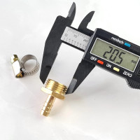 Наконечник латунный наружная резьба 1/2 х елочка 8 мм + хомут Профитт 4823440