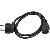 Кабель питания Cablexpert 1м, Schuko- C13, VDE, 10А, черный, с заземлением, пакет PC-186-VDE-1M