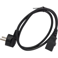 Кабель питания Cablexpert 1м, Schuko- C13, VDE, 10А, черный, с заземлением, пакет PC-186-VDE-1M