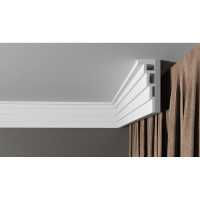 Карниз потолочный ударопрочный влагостойкий под покраску 120Х43Х2000 мм Decor-Dizayn DD514