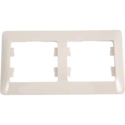 2-ая рамка Systeme Electric Glossa Молочная, горизонтальная GSL000902