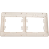 2-ая рамка Systeme Electric Glossa Молочная, горизонтальная GSL000902