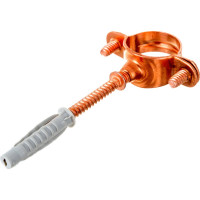 Хомут для труб Uni-Fitt 22 медный со шпилькой и дюбелем 851R2200