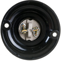 Потолочный патрон ЭРА Е27, бакелит, черный Б0044083