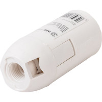 Патрон ЭРА подвесной, Е14, пластик, белый Б0043747