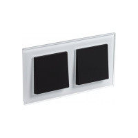 Рамка Systeme Electric AtlasDesign NATURE стекло белый 2-ая ATN320102