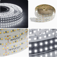 Светодиодная лента Apeyron 24В, 42Вт/м, smd2835, 240д/м, IP20, 4200Лм/м, подложка 30мм, 5м, 4000К 00-316