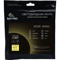 Светодиодная лента Apeyron 24В, 22Вт/м, smd5630, 60д/м, IP20, 2000Лм/м подложка 10мм, 5м, 3000К 00-311