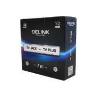 Антенный удлинитель delink TVгнездо - TVштекер 7,0м Grey пластик TVPJ070P 7000