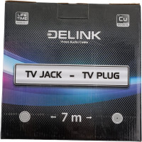 Антенный удлинитель delink TVгнездо - TVштекер 7,0м Grey пластик TVPJ070P 7000