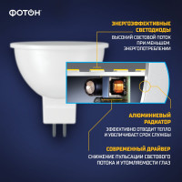Светодиодная лампа ФОТОН LED MR16 7Вт GU5.3 6500K холодный свет 23999