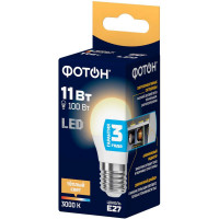 Светодиодная лампа ФОТОН LED P45 11Вт E27 3000K теплый свет 24007