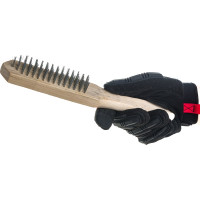 Ручная щетка по металлу SAMGRUPP с деревянной ручкой, 5 рядов SAMC-094010005