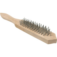 Ручная щетка по металлу SAMGRUPP с деревянной ручкой, 5 рядов SAMC-094010005