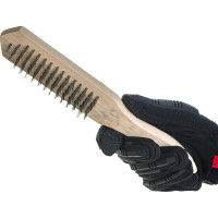 Ручная щетка по металлу SAMGRUPP с деревянной ручкой, 5 рядов SAMC-094010005