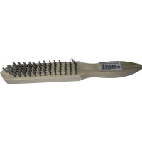 Ручная щетка по металлу SAMGRUPP с деревянной ручкой, 5 рядов SAMC-094010005