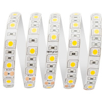 Светодиодная лента Apeyron 24В, ПРО, 14,4Вт/м, 60д/м, IP65, 1100Лм/м, подложка 10мм, 5м, 4000К 00-319