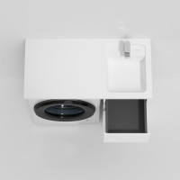 Раковина над стиральной машиной AM.PM X-Joy литьевой мрамор, правая, 100 см M85AWPR1001WG