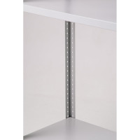 Стеллаж ООО ФУРАМА СТФУ 2500x1100x300 мм, 8 полок, серый СТФУ251130-8