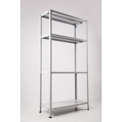 Стеллаж ООО ФУРАМА СТФЛ 1500х1000х400 мм, 4 полки, серый СТФЛ151040-4