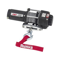 Электрическая лебёдка RUNVA 12V 3500A lbs 1588 кг синтетический трос EWP3500ASR