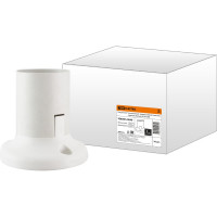 Патрон TDM ELECTRIC Е27 потолочный, термостойкий пластик, прямой, белый, Б/Н SQ0335-0049