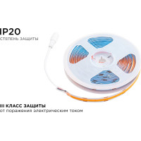 Светодиодная лента Apeyron 24В, 14Вт/м, COB, 512д/м, IP20, подложка 10мм, 5м, розовый 00-364