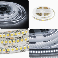 Светодиодная лента Apeyron 24В, 26Вт/м, smd2835, 240д/м, IP20, 2700Лм/м, подложка 10мм, 5м, 4000К 00-314