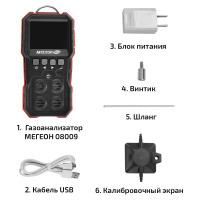 Газоанализатор (комбинированный измеритель 4 в 1) МЕГЕОН 08009 к0000034419