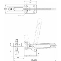 Зажим с горизонтальной рукоятью HS CLAMP HS-200-W