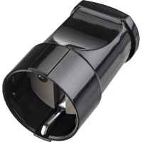Кабельная розетка duwi прямая с/з 16А 230B черная 30459 3