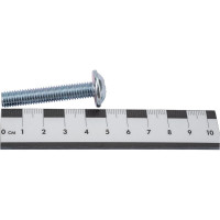 Винт ZAMETAL М8x45, с полусфер. гол. и прессш., DIN 967, оц., уп. 100 шт. ZA514523