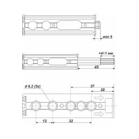Упор-защелка фасада Brante Push-to-Open с толкателем и магнитом сталь 107191