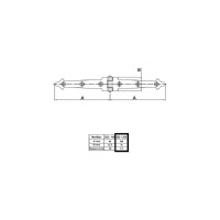 Накладная петля Amig черная 552-240х30х1,5