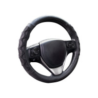 Оплетка KRAFT эко-кожа с резиновыми вставками, размер M, 38 см, черная KT 800351