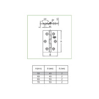 Универсальная петля Amig латунь полированная 1002-50х40