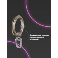 Двухрядный карниз Peora диаметр 28 мм, цвет античное золото, 300 см составной 60079