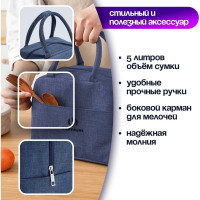 Термосумка ZDK Homium, синяя cb-blue