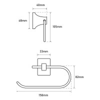 Бумагодержатель без крышки Bath Plus PRIME PR-9910A