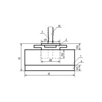 Виброопора регулируемая S78-8 (0.8 т; 125 мм; М14x80) TLX 65191