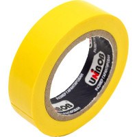 Изолента Unibob ПВХ, 15 мм х 10 м, 130 мкм, желтая 211770