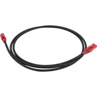 Патч-корд Hyperline PC-LPM-UTP-RJ45-RJ45-C5e-1.5M-LSZH-BK U/UTP, Cat.5е 100% Fluke Componen 229960