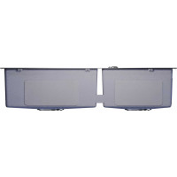 Настольная мойка MIXLINE PRO 72x40, 3мм, 2-х чашевая, выпуск 3 1/2, 22 см, с сифоном, сатин 547240